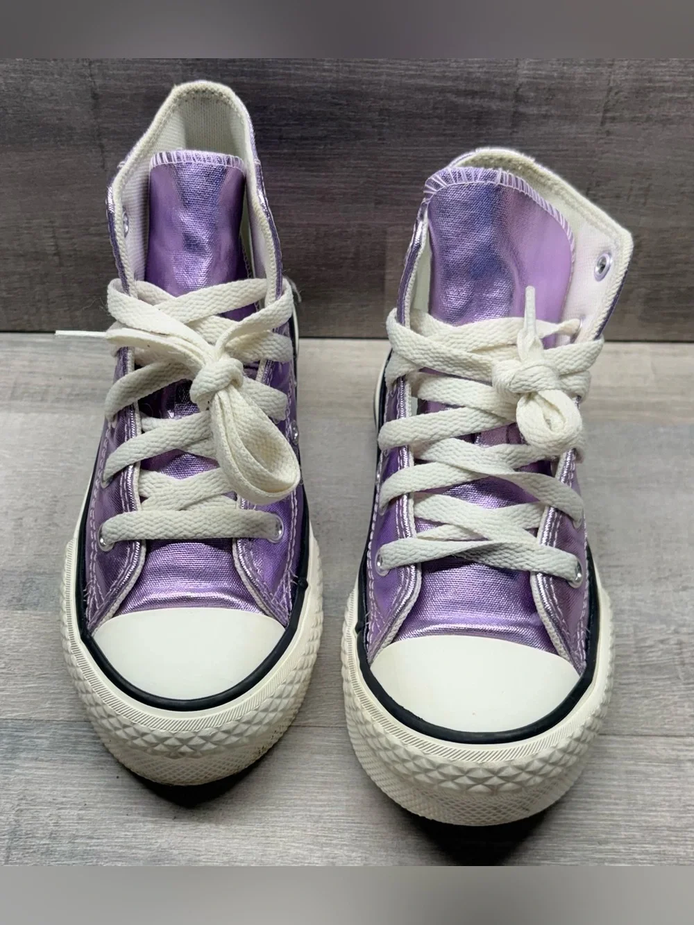 Converse CTAS Metallic Purple High Top Sneakers